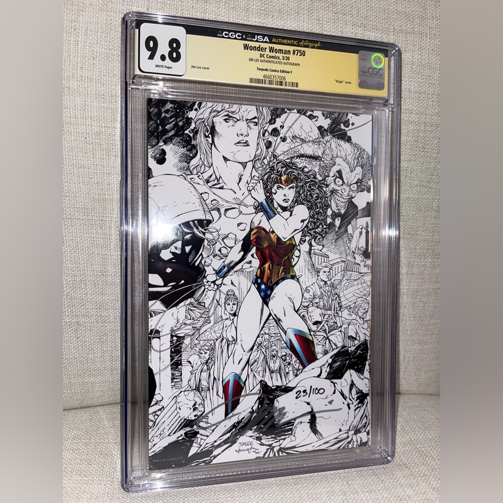 WONDER WOMAN #750 CGC 9.8 Torpedo Variant Cover F Signed by JIM LEE! LTD to 100